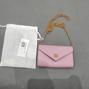 Chic Pink Clutch with Gold Chain